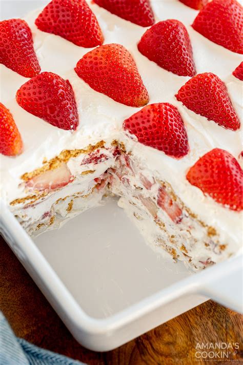 Strawberry Icebox Cake Amandas Cookin One Pan Desserts