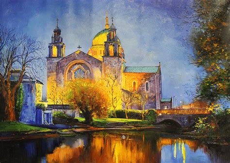 Galway Cathedral Ireland Painting By Conor Mcguire