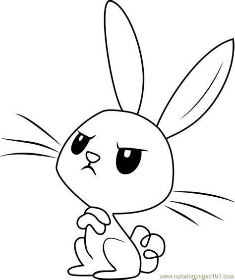 Angel Bunny Coloring Page For Kids Free My Little Pony