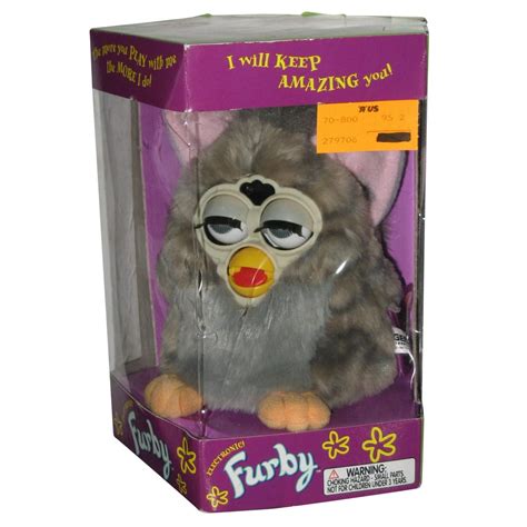 Furby Tiger Electronics 1998 Interactive Talking Toy Silver Gray W