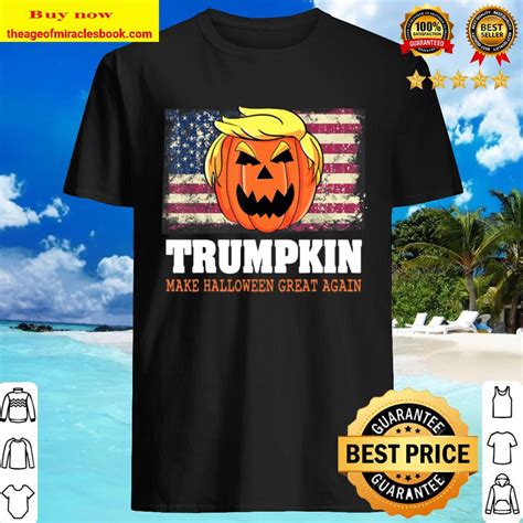 Halloween Trumpkin Vintage Us Flag Funny Trump Shirt Hoodie Tank Top
