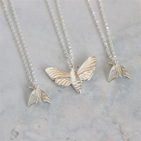 Hawk Moth Silver Necklace By Erica Jewellery
