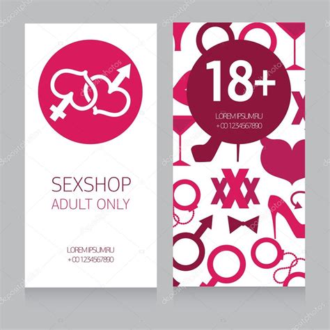 Template Business Card For Sex Shop Xxx Design ⬇ Vector Image By