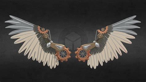 Steampunk Mechanical Wings Download Free 3d Model By Rajath98