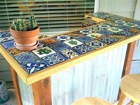Glass tile bar top tile table top tile table top ideas tile table top