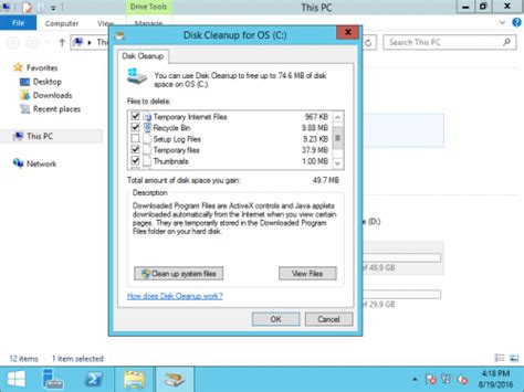How To Enableinstallrun Disk Cleanup Windows Server 2012