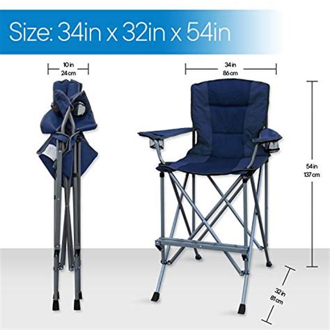Rms Extra Tall Folding Chair Bar Height Director Chair For Camping