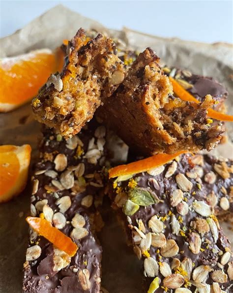 Easy Eggless Orange Chocolate Oats Energy Bars My Flavour Factory