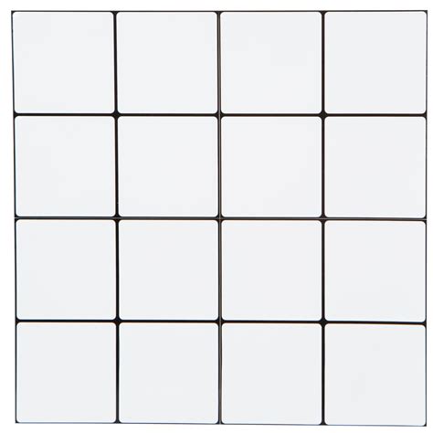 Simplify Peel And Stick Wall Tile 4 Pack In Mini Square White Walmart