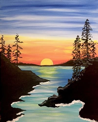 Paint Nite Sunset On The Lake Ii