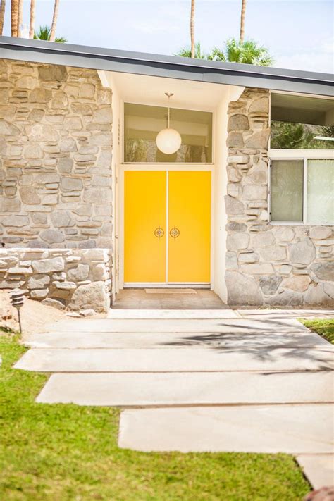 Colorful Doors Were Loving Mid Century Modern Door Modern Entrance