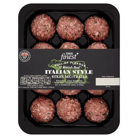 Tesco Finest Italian Style Beef Meatballs 360g Tesco Groceries