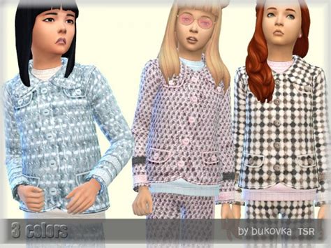 The Sims Resource Boucle Jacket By Bukovka • Sims 4 Downloads