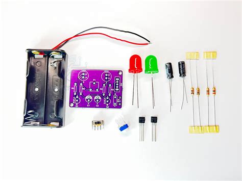 Led Blink Diy Circuit Kit Transistor Flip Flop Kit With 10mm Leds