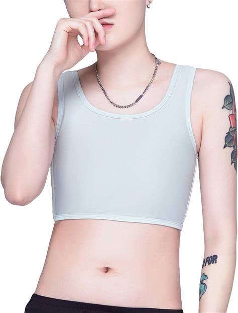 Tombabe Trans Lesbian Cotton Chest Binder Plus Size Short Tank Top For Women At Amazon Womens