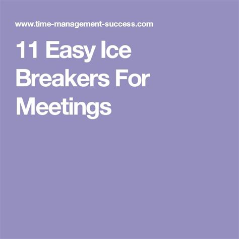 11 Easy Ice Breakers For Meetings Ice Breakers For Work Meeting Ice