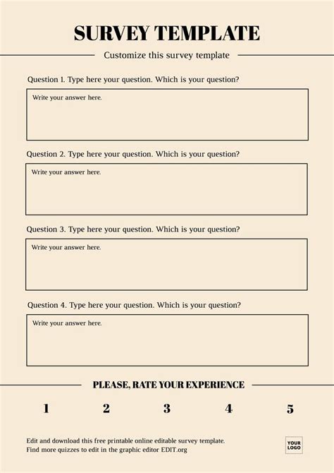 Printable Survey Template