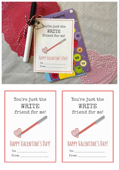 Even professional writers might be stumped and end up pulling out their hair figuring out exactly what words to write inside that blank card. "Write Friend" Valentine's Day Card {Printable} | Happy Strong Home