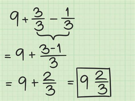 How To Subtract Fractions From Whole Numbers 10 Steps