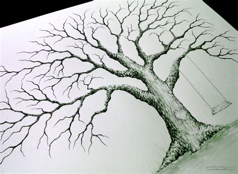 30 Beautiful Tree Drawings And Creative Art Ideas From Top Artists