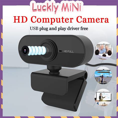 Webcam Hd 1080p Web Camera Pc Computer Laptop Built In With Microphone