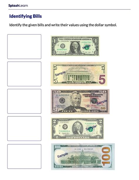 Printable Money Bills Worksheets Hot Sex Picture