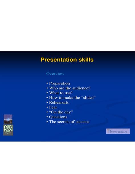 Sample Presentation Skills Ppt Free Download