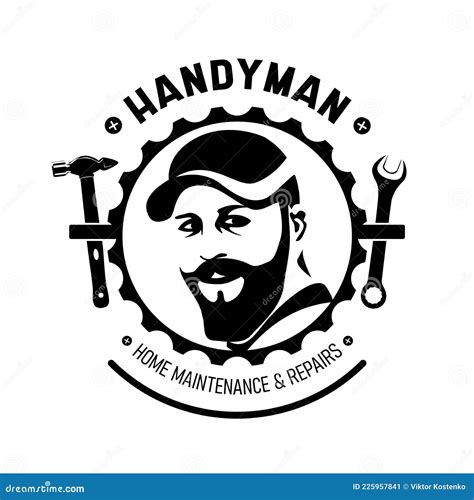 Handyman Icon Emblem And Design Elements Silhouettes Of Tools
