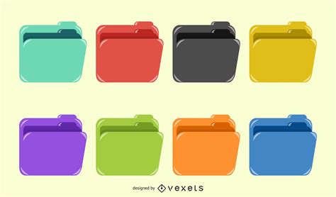 Color Folder Icon Vector Design Vector Download