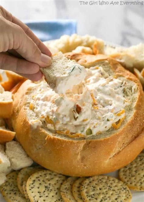 Cheese Dip Baked In Bread Recipe