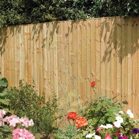 Rowlinson Vertical Board Pressure Treated Fence Panel Garden Street