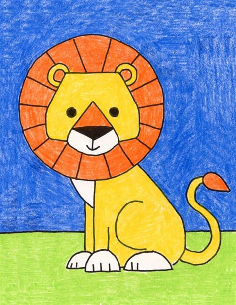 How To Draw An Easy Lion · Art Projects For Kids