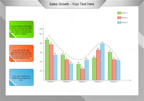 Column Chart Examples Sales Growth Edraw