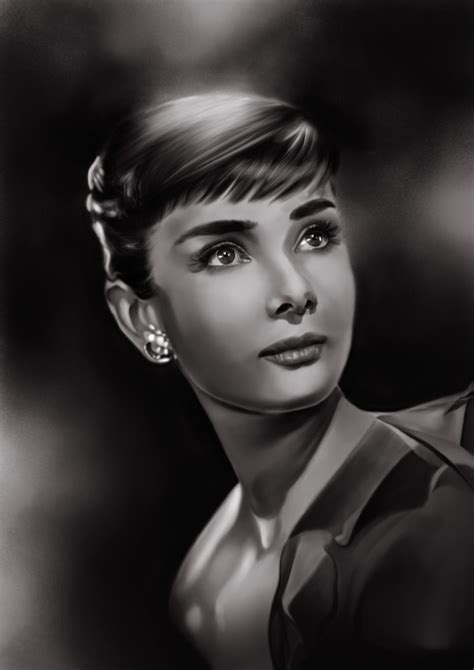 Audrey Hepburn Illustration By Rhys James Film Illustration Audrey