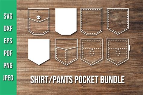 Shirt Pocket Svg Pocket Cut File Shirt Or Pants Monogram