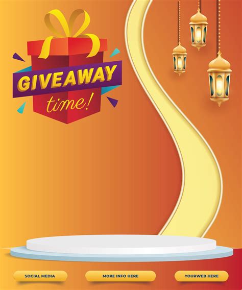 Giveaway Background With Yellow Colour Design Vector 6486923 Vector Art