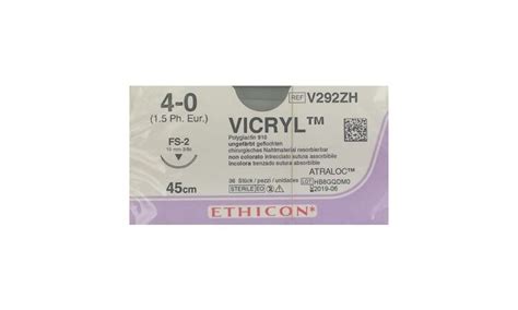 Vicryl Hechtdraad 4 0 Fs2 Naald V292zh 45cm Lang Per 36st Kopen