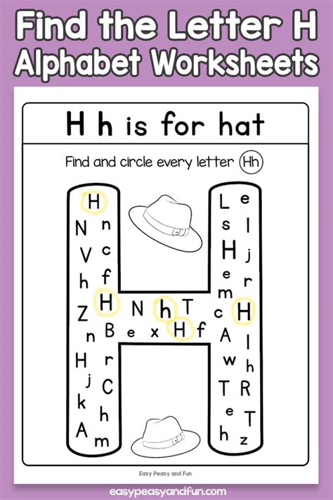 Letter H Worksheets For Preschool Alphabet Activities Learning My