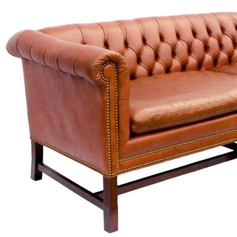Vintage Tufted Leather Sofa Chairish