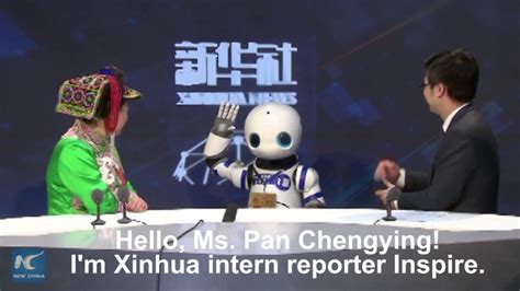 Xinhuas Interactive Robot Reporter Makes Debut Youtube
