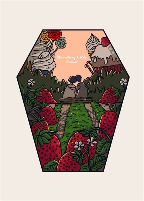 Strawberry FIelds Forever Poster By Tommy Wijaya Displate