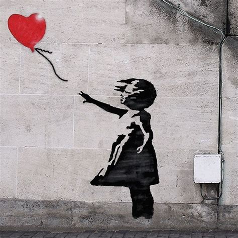 Banksy There Is Always Hope Balloon Girl Graffiti Street Art Wall Art Street Art Banksy