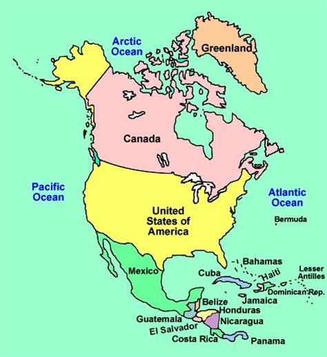 North America Interactive Map For Kids Click And Learn