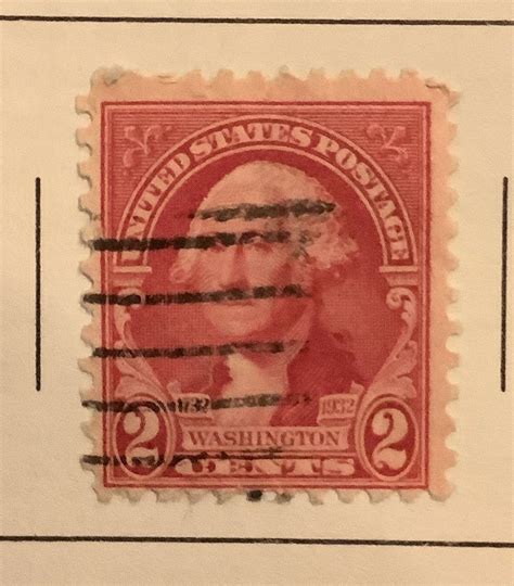2 Cent Rose George Washington Stamp