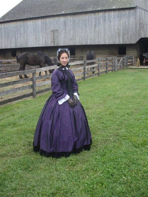 1860s Civil War Victorian Reenactment Gown