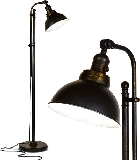 Brightech Dylan Industrial Floor Lamp For Living Rooms Bedrooms Rustic Farmhouse Reading
