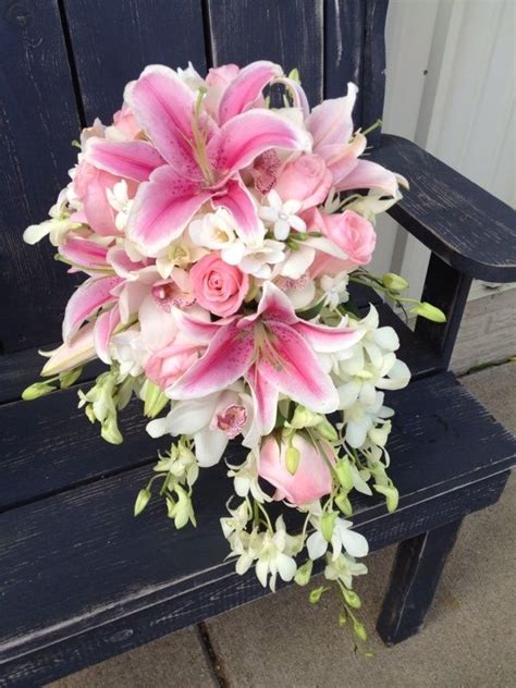 Wedding Bouquets With Tiger Lilies Cascade Bridal Bouquet Tiger