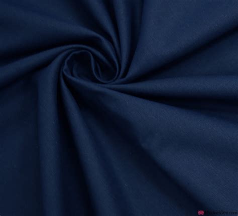 Navy Blue Plain Cotton Fabric 60 Square