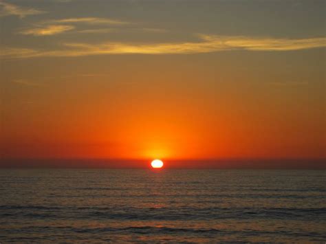 Free Picture Orange Sunset Ocean Sunset Sunset Ocean Water Clouds