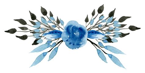 Watercolor Flowers Blue At Getdrawings Free Download